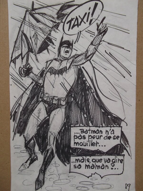 Batman par Raymond Poïvet - Illustration originale