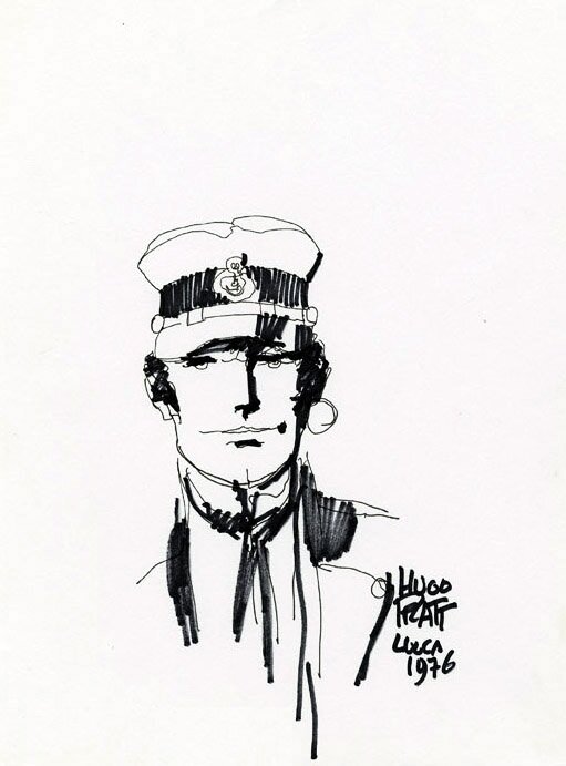 Hugo Pratt  Corto Maltese dedicace 1976 - Dédicace