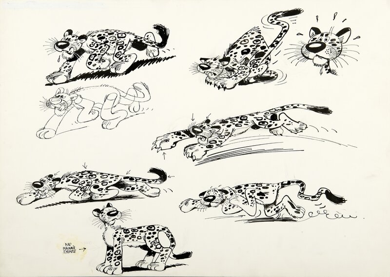 Marc Wasterlain, Le Jaguar du marsupilami - Original Illustration