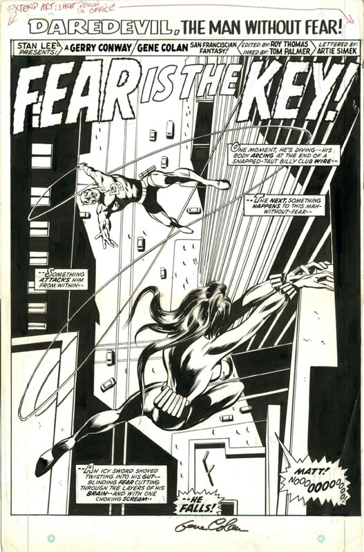 Daredevil 91 pg 1 par Gene Colan - Planche originale