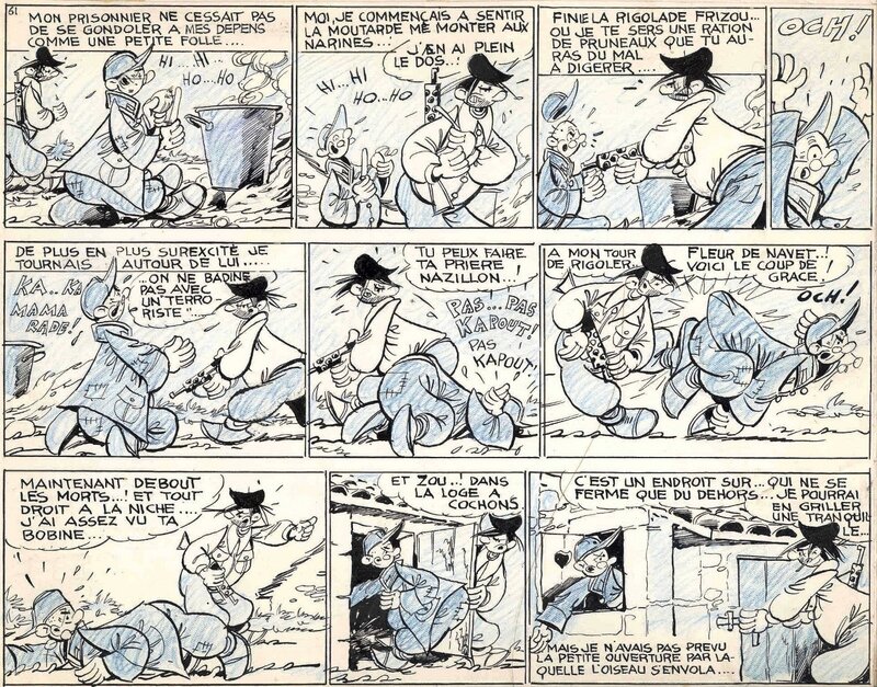 Marijac, Les trois mousquetaires du maquis - Planche originale