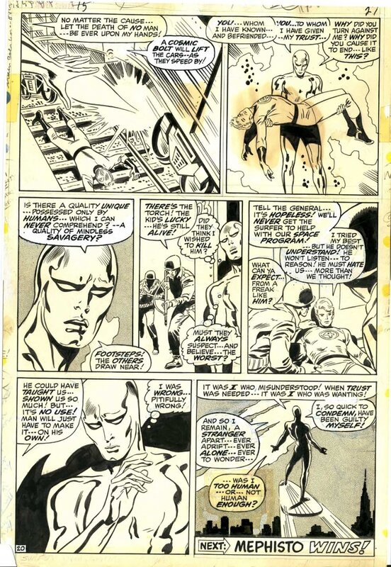 Silver Surfer 15 par John Buscema, Dan Adkins - Planche originale