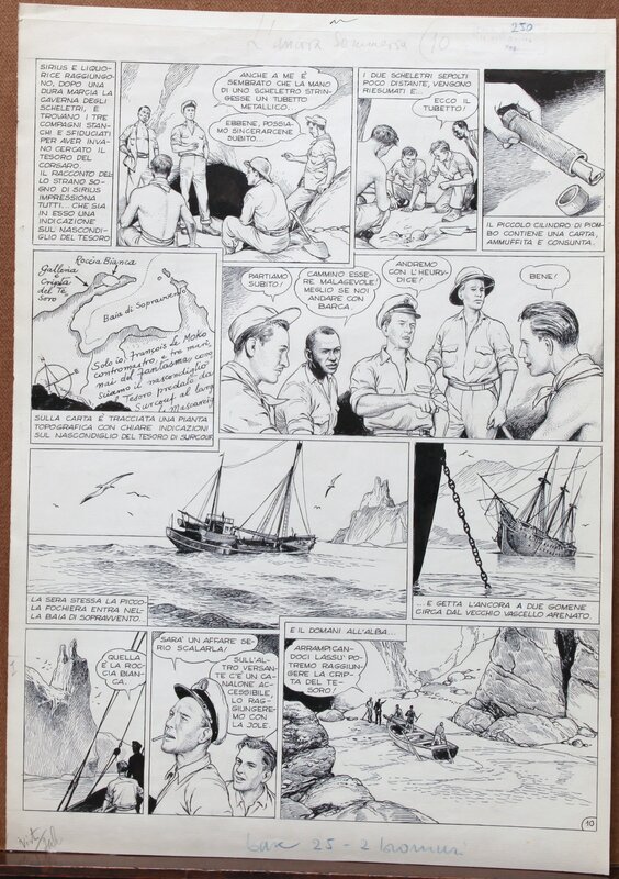 Franco Caprioli, L'ancora sommersa - page 10 - 1959 - Original Illustration