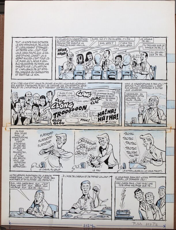 Gotlib, René Goscinny, Le Magnétophone - Page 1 - Planche originale