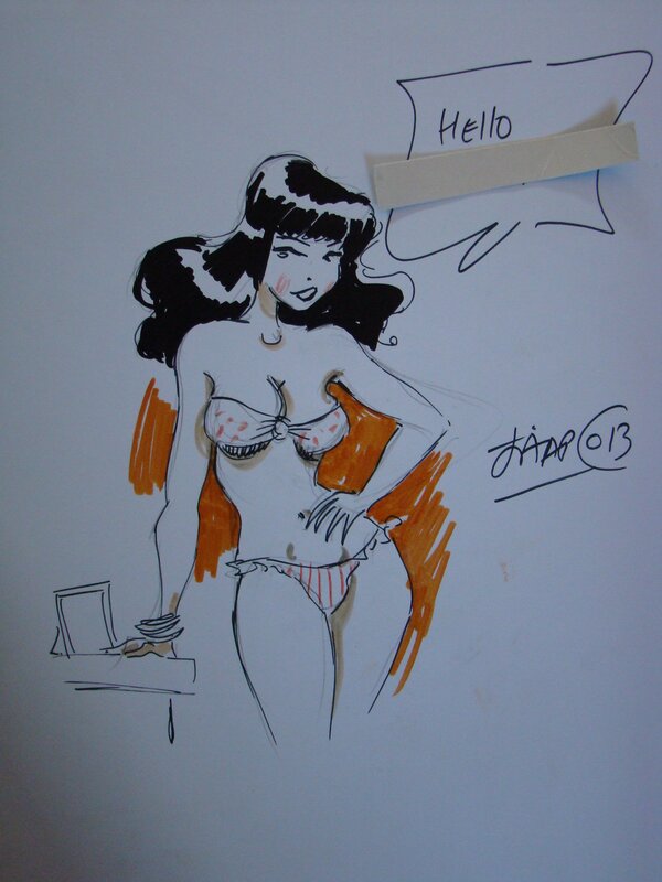 Betty PAGE par Jaap De Boer - Dédicace