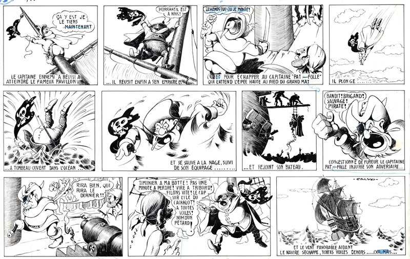 Edmond-François Calvo, Pat'Folle, capitaine corsaire - Comic Strip