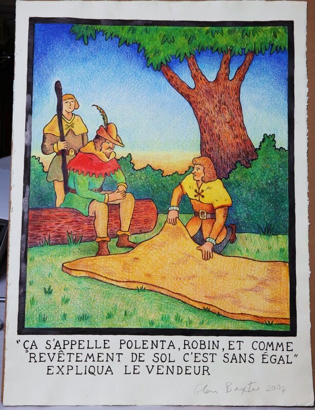 Les mystères de la Polenta ... by Glen Baxter - Illustration