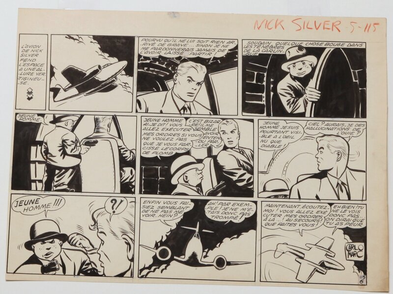 Carlo Marcello, Nick Silver prend l'avion... grignoterie populaire - Comic Strip