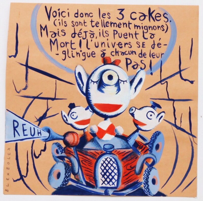 Les trois cakes ... by Blexbolex - Original Illustration