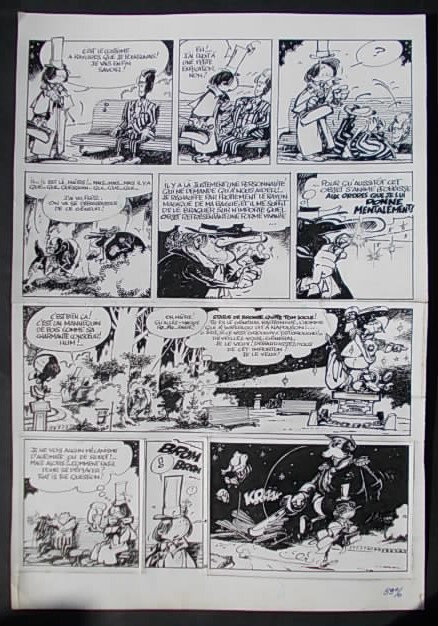 Marc Wasterlain, Le Docteur Poche n° 1, « Il est Minuit Docteur Poche », planche 18, 1976. - Planche originale