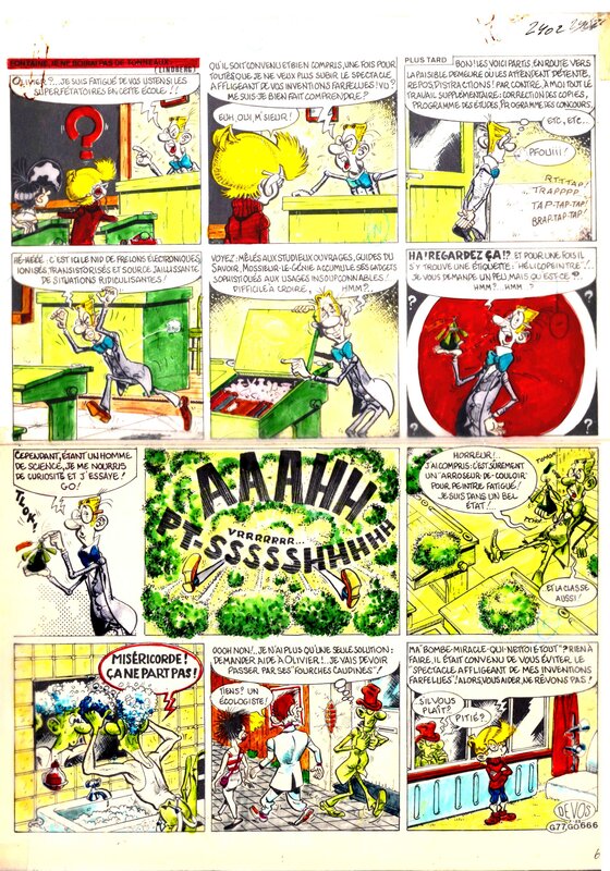 Jacques Devos, Génial Olivier, Gag 77, planche N°666 - Comic Strip