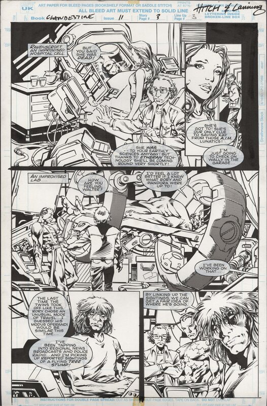 Clandestine #11 P3 par Bryan Hitch, Andy Lanning - Planche originale