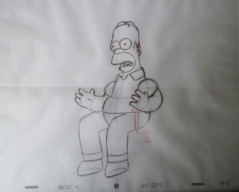 Homer by Matt Groening - Original art