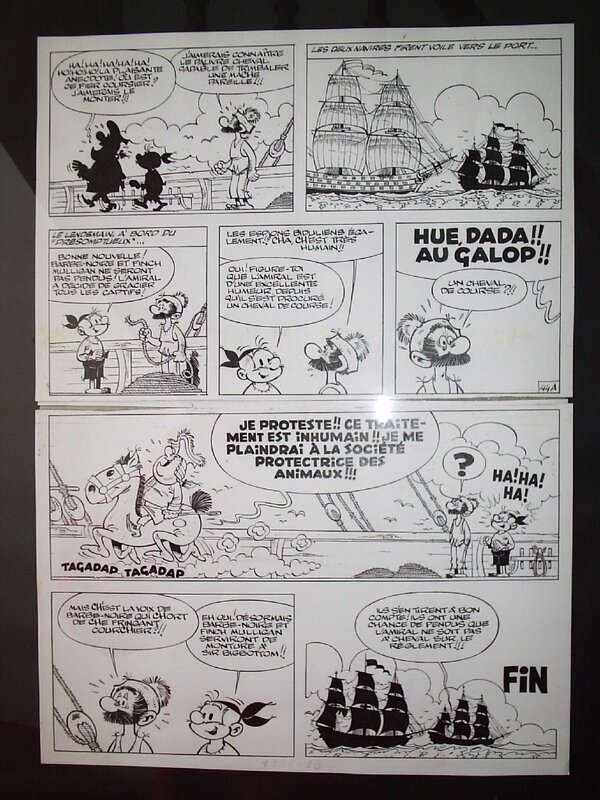 Marcel Remacle, Le Vieux Nick et Barbe Noire n° 9, « L'Or du El Terrible », planche 44, 1962. - Comic Strip