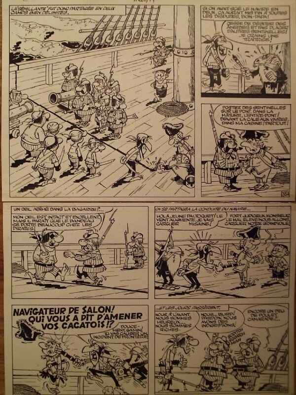 Marcel Remacle, Le Vieux Nick et Barbe Noire n° 5, « Les Mutinés de la Sémillante », planche 35, 1961. - Comic Strip