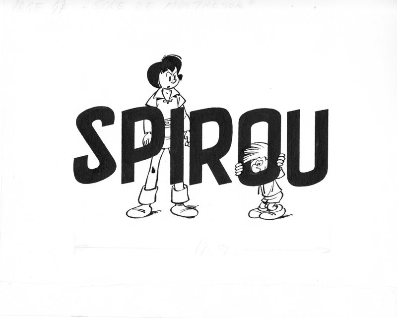 Peyo, Johan et Pirlouit n° 8 « Le Sire de Montrésor », 1960. - Illustration originale