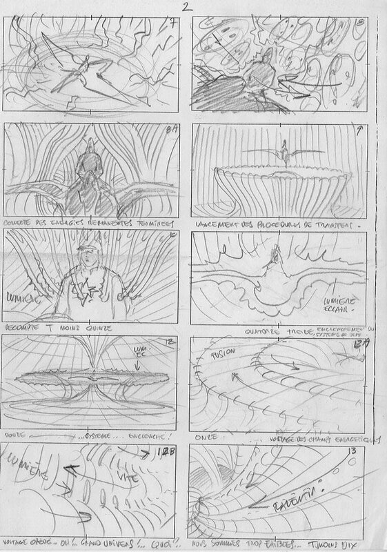 Moebius, storyboard, crayonnés - Original art