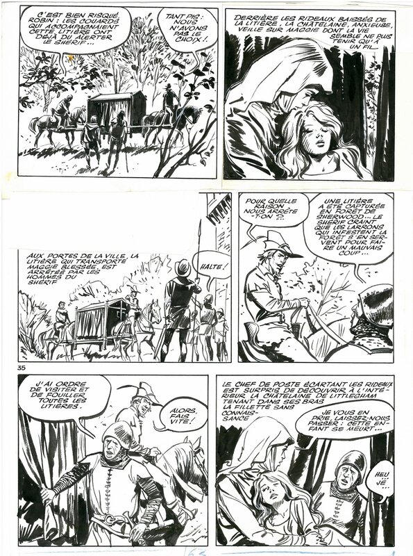 Noël Gloesner, La fille de Robin des bois - Planche originale
