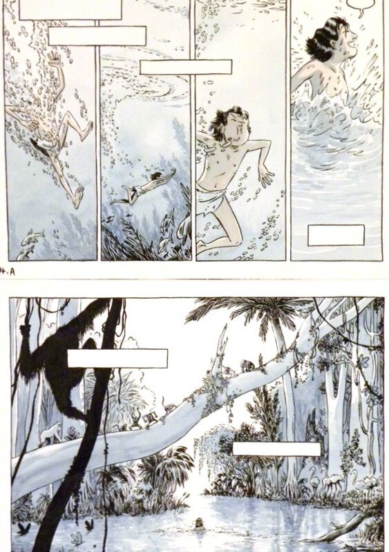 Johnny Jungle par Jérôme Jouvray - Planche originale