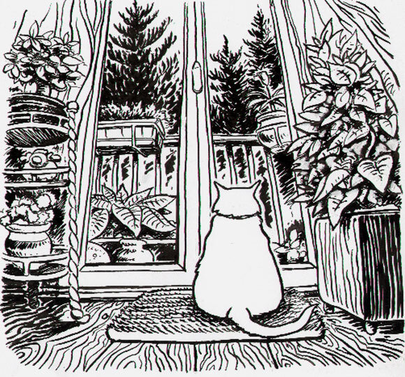 Le chat by Phicil - Original Illustration