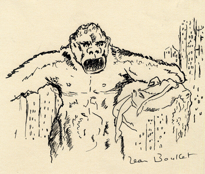 Jean Boullet - King Kong - Illustration originale