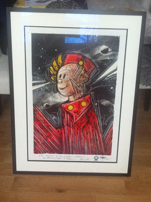 Spirou Franquin par Philippe Druillet - Illustration originale