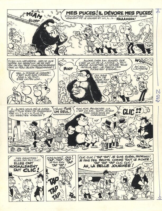 Greg, Planche quadrumane optimiste - achille talon - 1976 - Comic Strip