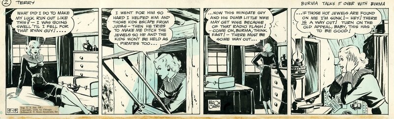 Milton Caniff, Terry & The Pirates (daily strip May 19, 1936) - Planche originale