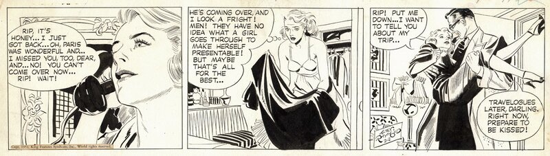 Alex Raymond, Rip Kirby 1953.02.02 - Planche originale