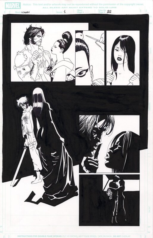 En vente - Eduardo Risso, Brian K. Vaughan, Wolverine: Logan #1 Pg.22 - Planche originale