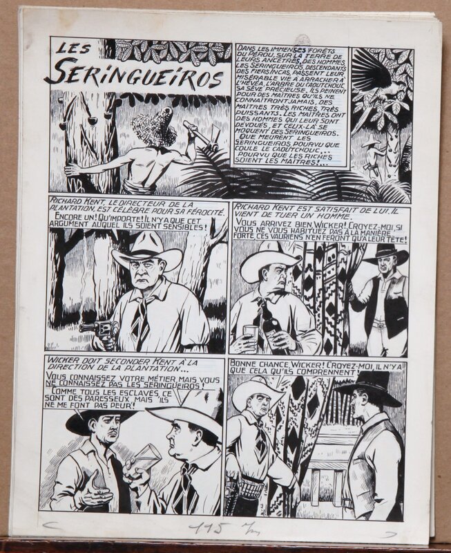 Raymond Cazanave, Los SERINGUEIROS - camera 34 # 20 - 1er Février 1950 - Planche originale