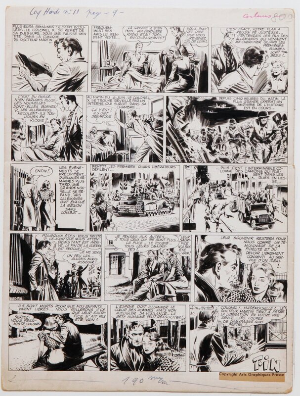 Christian Mathelot, Marijac, La libération de Paris - coq Hardi # 11 - seconde série 1951 - Comic Strip