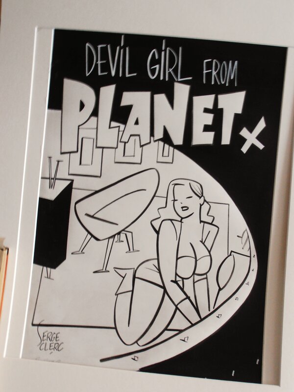 Serge Clerc, Devil girl from planet X.  2010 - Original Illustration