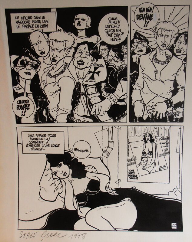 Serge Clerc, Sale affaire pour Mathilda. 1978 CAPTAIN FUTUR - Planche originale
