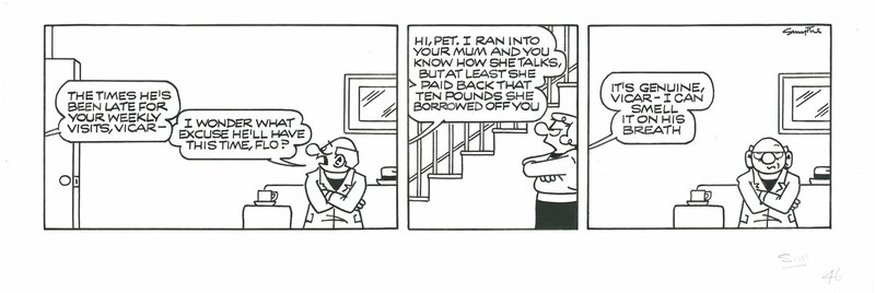 Reg Smythe, Andy Capp à la maison - Planche originale