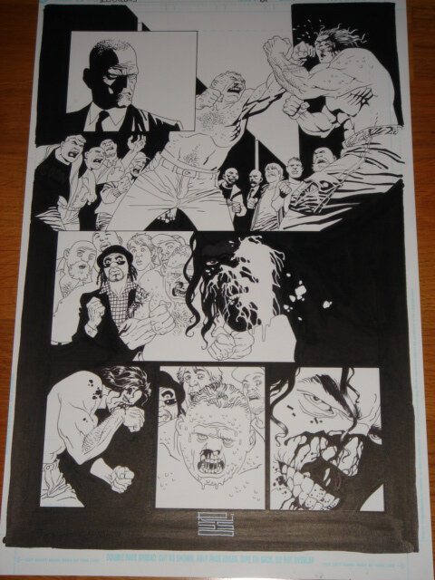 Eduardo Risso - 100 bulets - Combat de boxe en 2 pages - Comic Strip