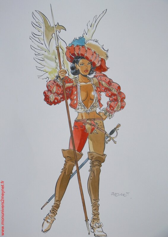 Soldat Renaissance by Félix Meynet - Original Illustration