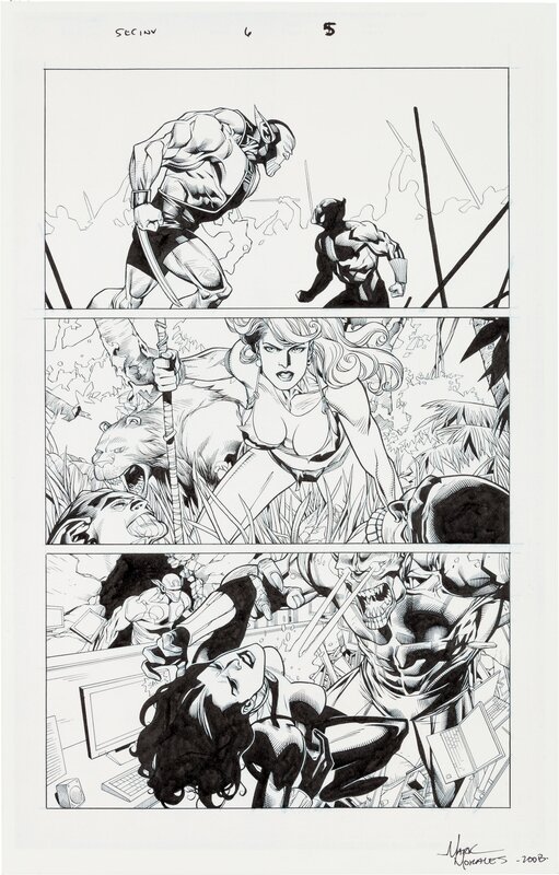 Mark Morales, Leinil Francis Yu, Laura Martin, Secret Invasion #6 p5 - Planche originale