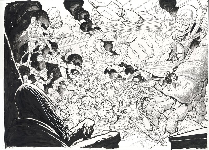 Frank Cho, X-Men: Battle of the Atom #1 pages 2 et 3 - Planche originale