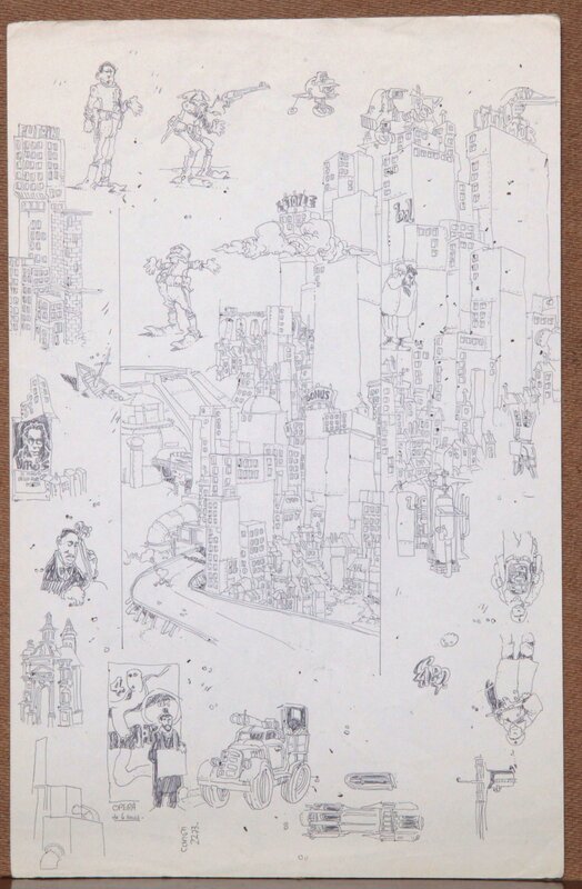 Serge Clerc, Fascinante construction ... Les débuts ...clins d'oeil à BODE et les classiques italiens - Planche originale