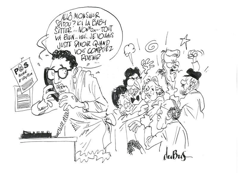 Bureau du PS by Frédéric du Bus - Original Illustration