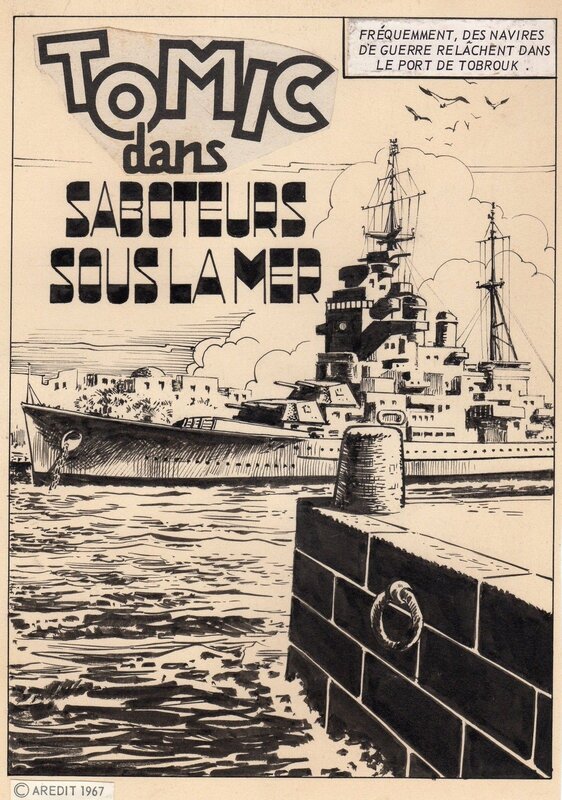 Jean-Paul Decoudun, Saboteurs sous la mer - Tomic, Téméraire n°106, Aredit, 1967 - Comic Strip