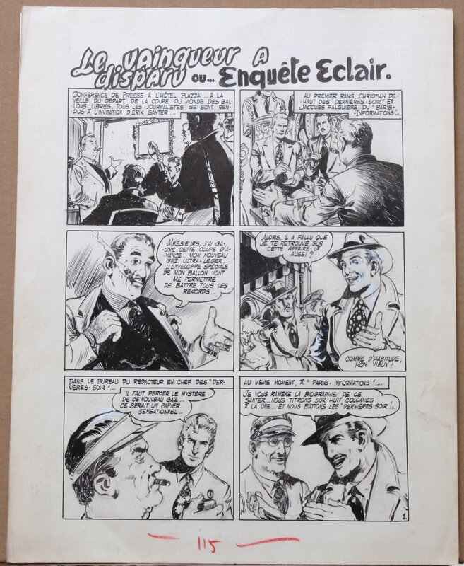 Claude Pascal, Roger Lécureux, Le vainqueur a disparut  - camera 34 numero 44 - 5 février 1951 - Comic Strip