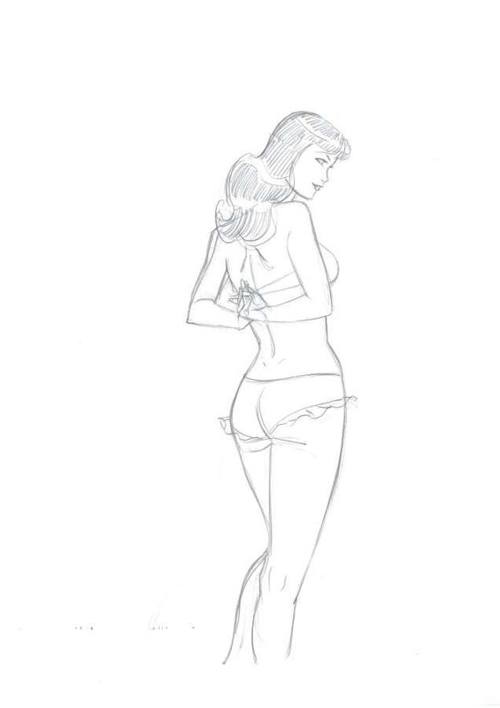 Pin up par Philippe Berthet - Illustration originale