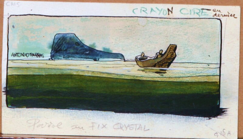 Une autre grignoterie - petit dessin de Parras avec un joli bateau !! - Comic Strip