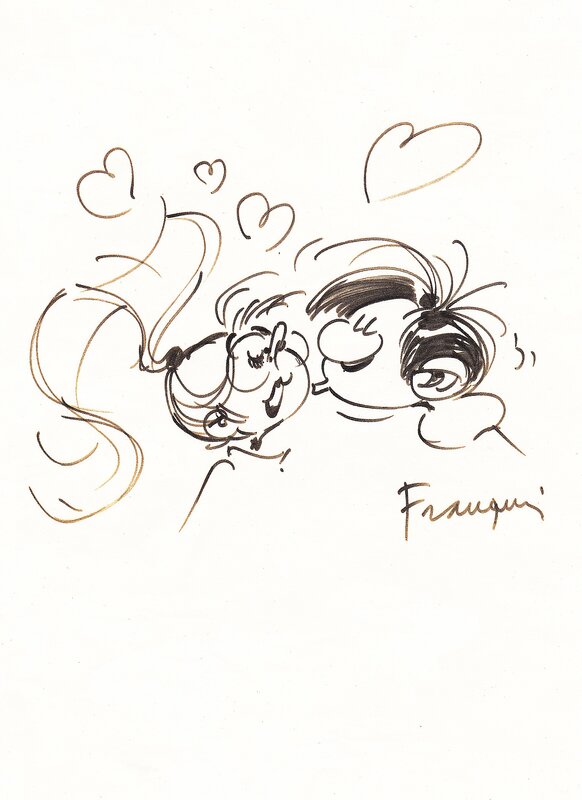 Le baiser by André Franquin - Sketch