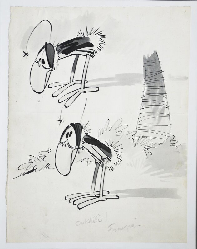 Oukilèlet ! by André Franquin - Original Illustration
