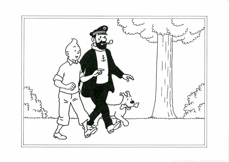 Studios Hergé, Tintin. Set de table - Original Illustration