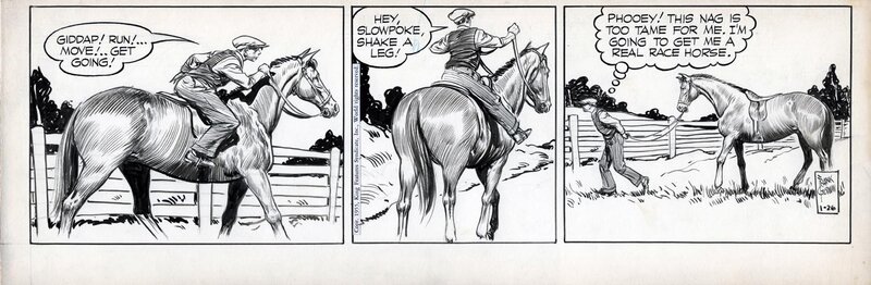 Frank Godwin, Rusty Riley - Daily strip (26 Janvier 1955) - Comic Strip