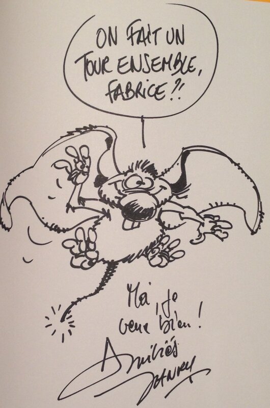 Janry, Univers de Spirou: une chauve souris - Sketch